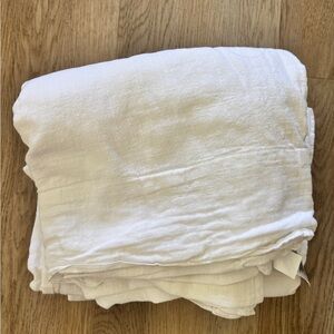 West Elm White Flax Linen Curtains (4)
